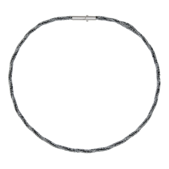 Ernstes Design, Collier, Kette, facettierter schwarzer Hämatit K858